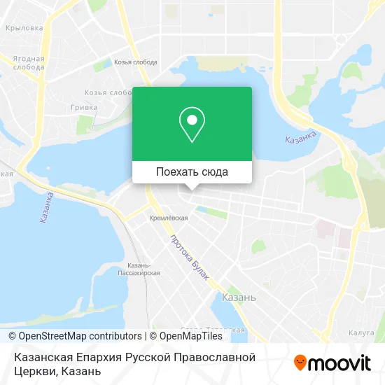 Карта Казанская Епархия Русской Православной Церкви