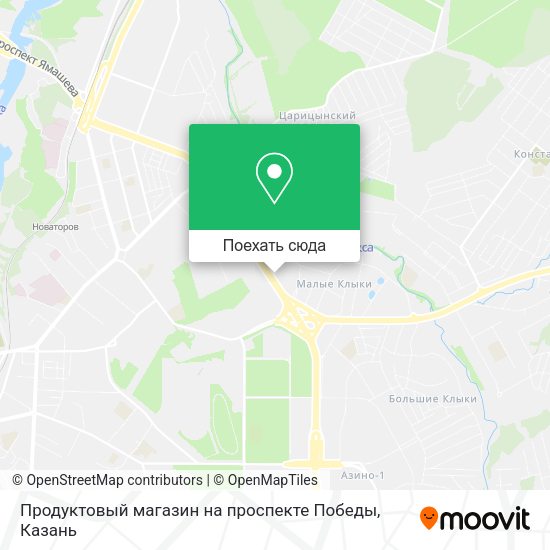 Карта Продуктовый магазин на проспекте Победы