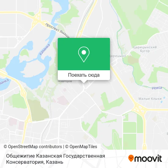 Карта Общежитие Казанская Государственная Консерватория
