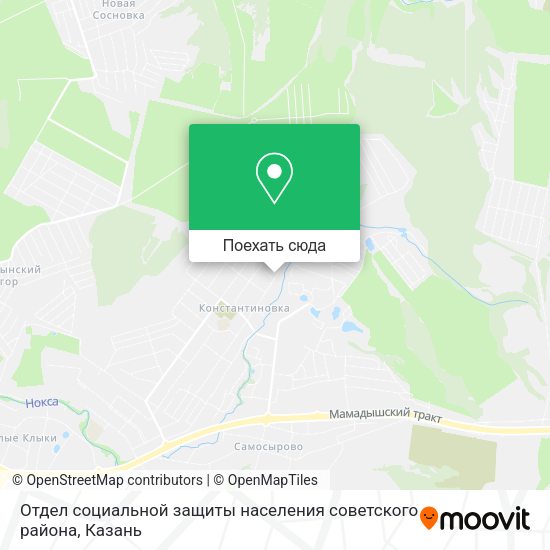Карта Отдел социальной защиты населения советского района