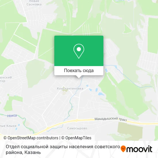 Карта Отдел социальной защиты населения советского района