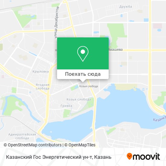 Карта Казанский Гос Энергетический ун-т