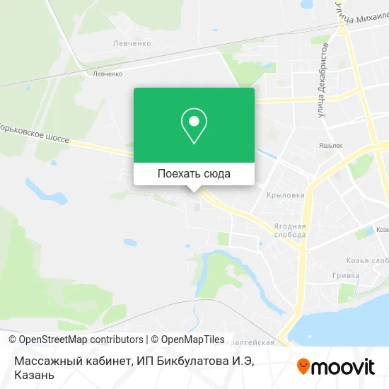 Карта Массажный кабинет, ИП Бикбулатова И.Э
