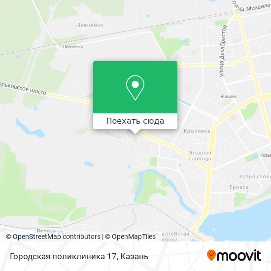 Карта Городская поликлиника 17