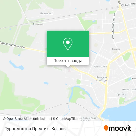 Карта Турагентство Престиж