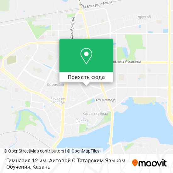 Карта Гимназия 12 им. Аитовой С Татарским Языком Обучения
