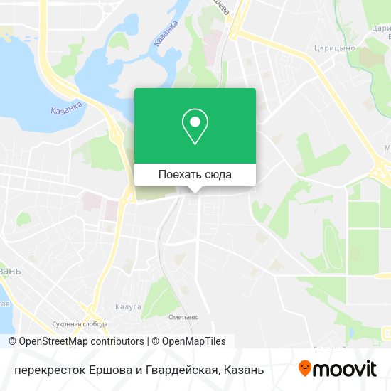 Карта перекресток Ершова и Гвардейская