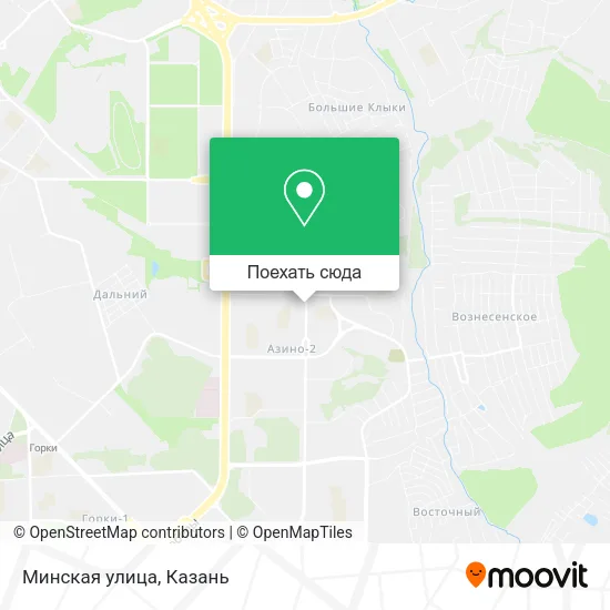 Карта Минская улица