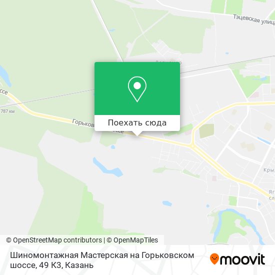Карта Шиномонтажная Мастерская на Горьковском шоссе, 49 К3