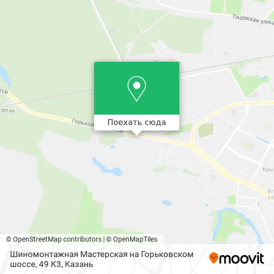 Карта Шиномонтажная Мастерская на Горьковском шоссе, 49 К3