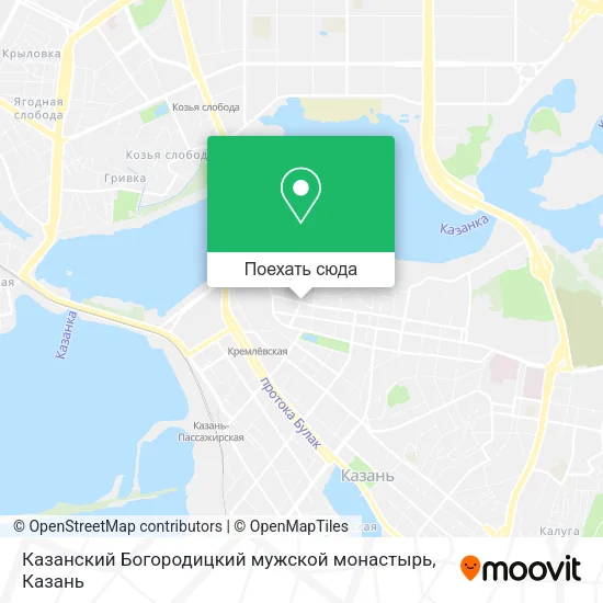 Карта Казанский Богородицкий мужской монастырь