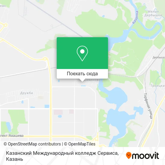 Карта Казанский Международный колледж Сервиса