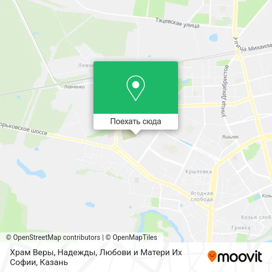 Карта Храм Веры, Надежды, Любови и Матери Их Софии