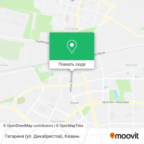 Карта Гагарина (ул. Декабристов)