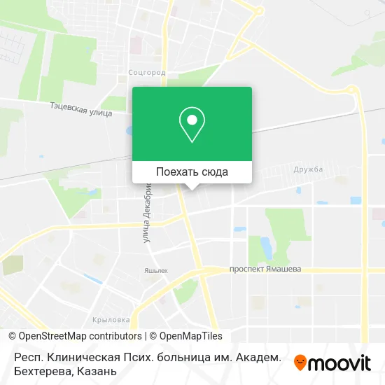 Карта Респ. Клиническая Псих. больница им. Академ. Бехтерева