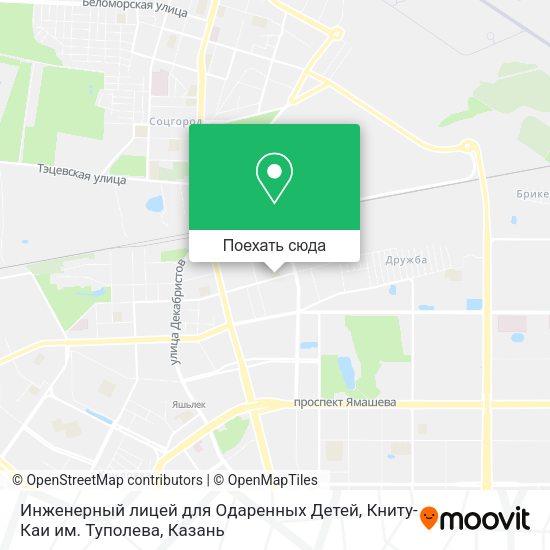 Карта Инженерный лицей для Одаренных Детей, Книту-Каи им. Туполева