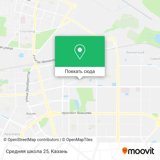 Карта Средняя школа 25