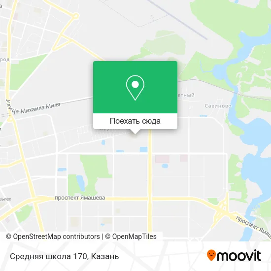 Карта Средняя школа 170