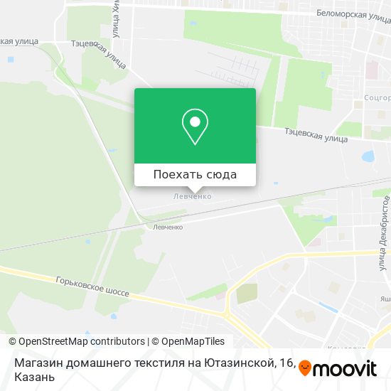 Карта Магазин домашнего текстиля на Ютазинской, 16