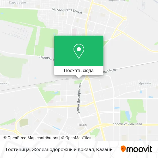 Карта Гостиница, Железнодорожный вокзал