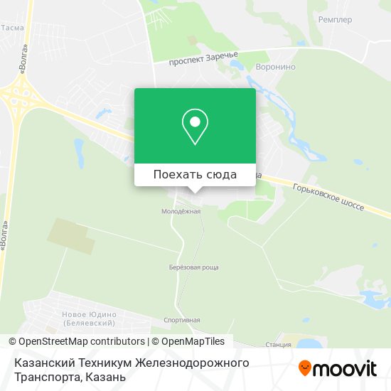 Карта Казанский Техникум Железнодорожного Транспорта