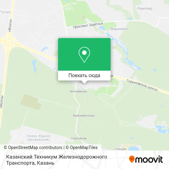 Карта Казанский Техникум Железнодорожного Транспорта