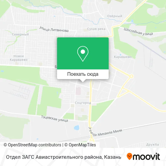 Карта Отдел ЗАГС Авиастроительного района