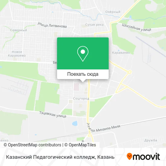 Карта Казанский Педагогический колледж