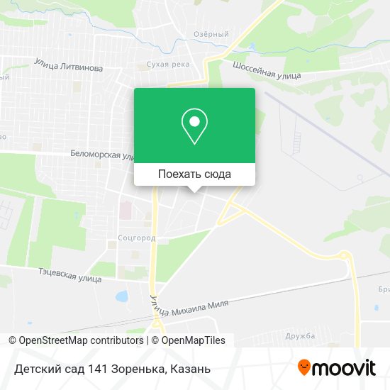 Карта Детский сад 141 Зоренька