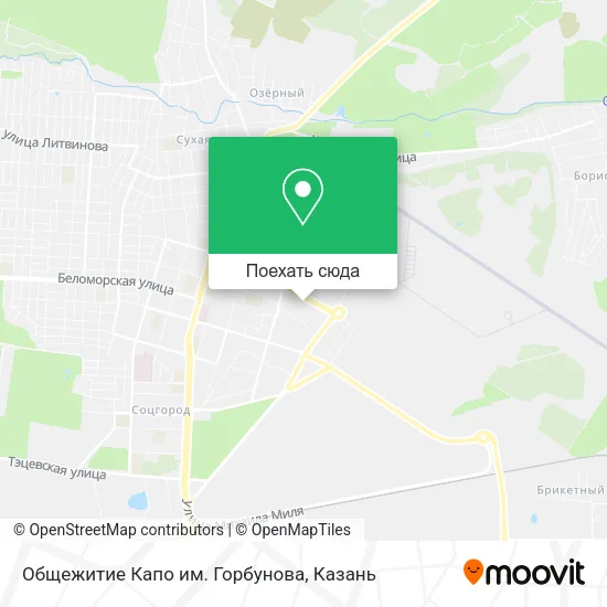 Карта Общежитие Капо им. Горбунова