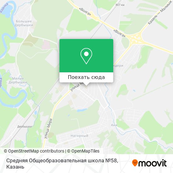 Карта Средняя Общеобразовательная школа №58