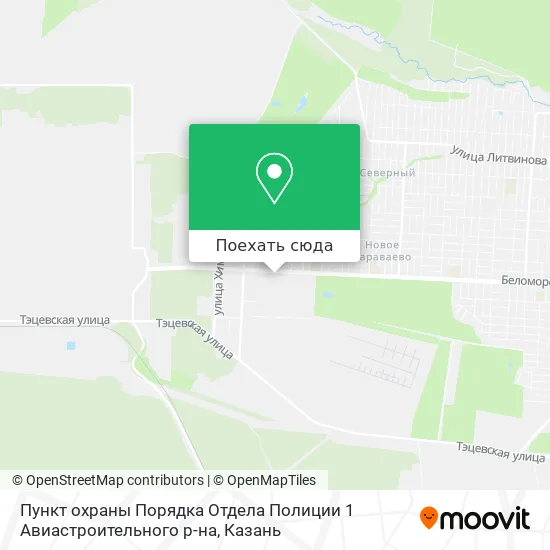 Карта Пункт охраны Порядка Отдела Полиции 1 Авиастроительного р-на