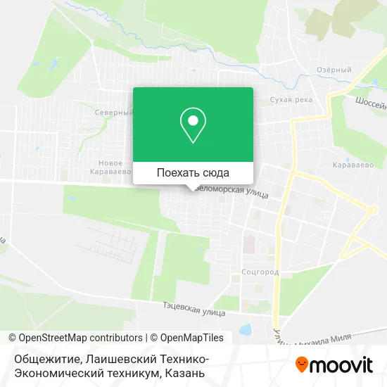 Карта Общежитие, Лаишевский Технико-Экономический техникум