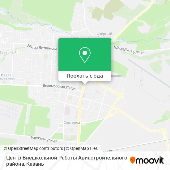 Карта Центр Внешкольной Работы Авиастроительного района