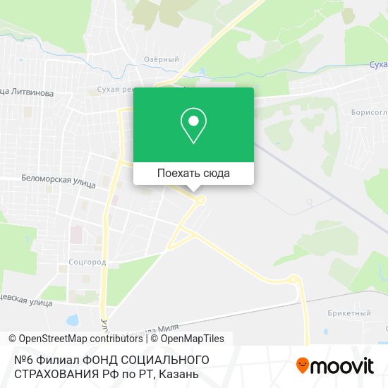 Карта №6 Филиал ФОНД СОЦИАЛЬНОГО СТРАХОВАНИЯ РФ по РТ