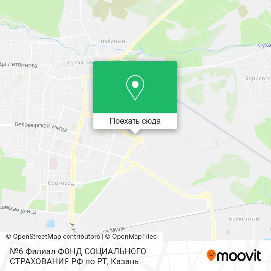 Карта №6 Филиал ФОНД СОЦИАЛЬНОГО СТРАХОВАНИЯ РФ по РТ