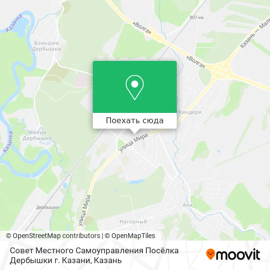 Карта Совет Местного Самоуправления Посёлка Дербышки г. Казани
