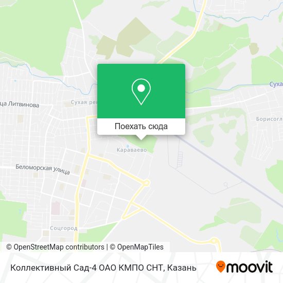 Карта Коллективный Сад-4 ОАО КМПО СНТ