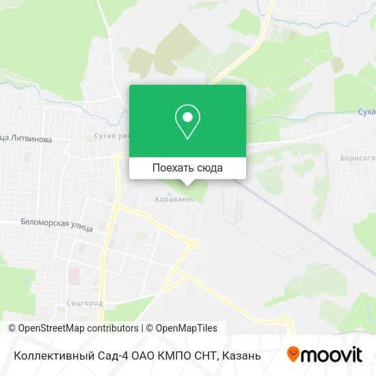 Карта Коллективный Сад-4 ОАО КМПО СНТ