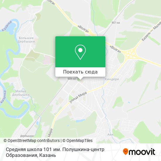 Карта Средняя школа 101 им. Полушкина-центр Образования