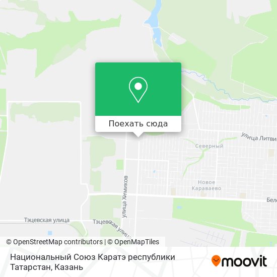 Карта Национальный Союз Каратэ республики Татарстан