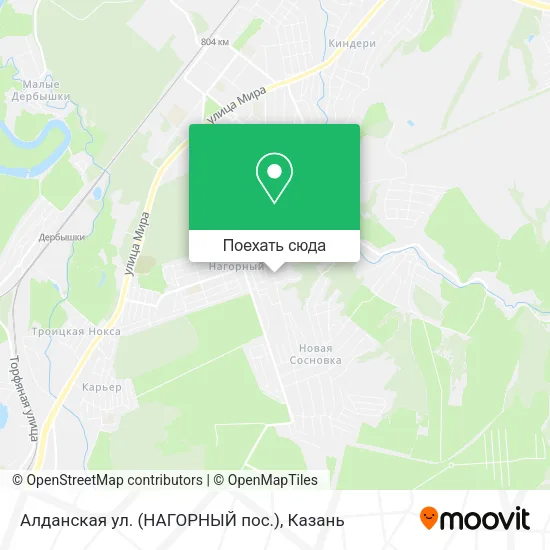 Карта Алданская ул. (НАГОРНЫЙ пос.)