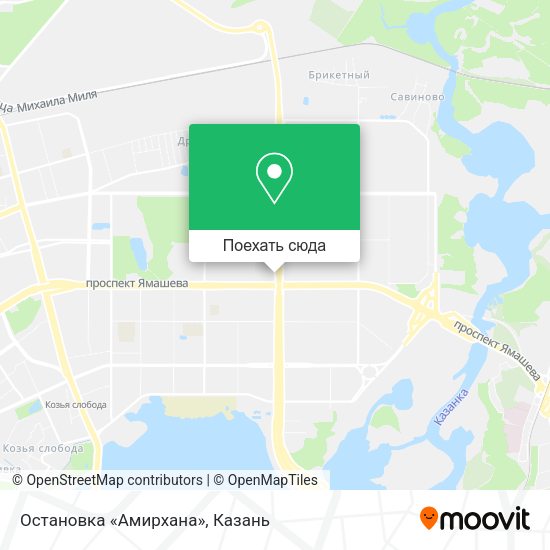 Карта Остановка «Амирхана»