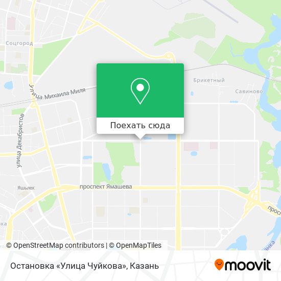 Карта Остановка «Улица Чуйкова»