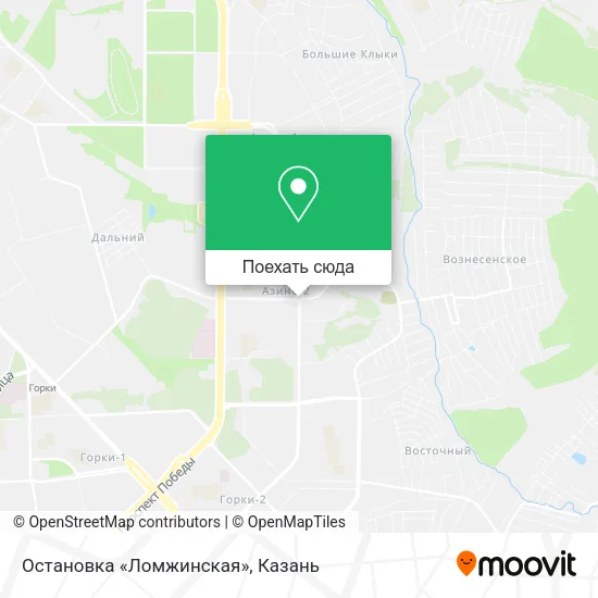 Карта Остановка «Ломжинская»