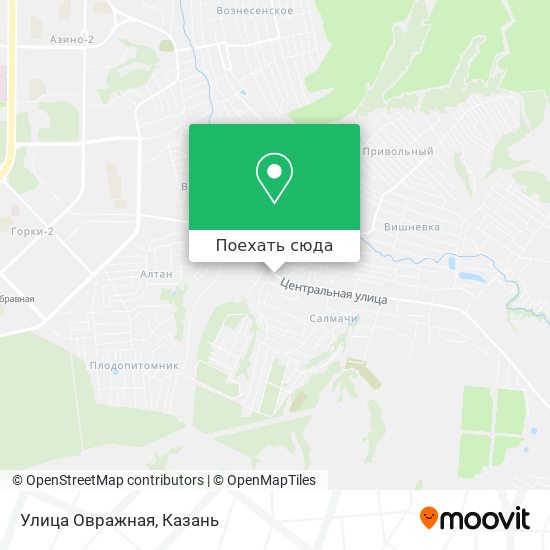 Карта Улица Овражная