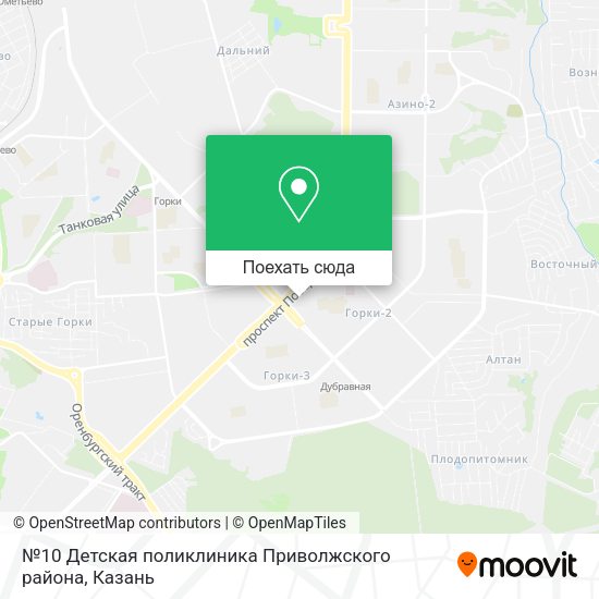 Карта №10 Детская поликлиника Приволжского района