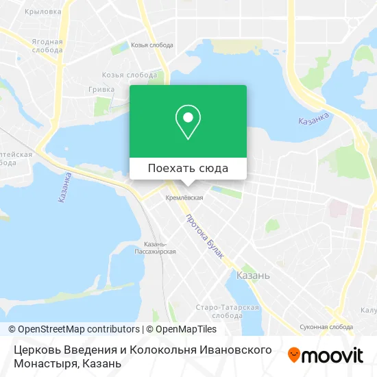 Карта Церковь Введения и Колокольня Ивановского Монастыря