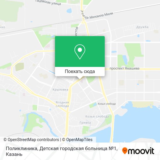 Карта Поликлиника, Детская городская больница №1
