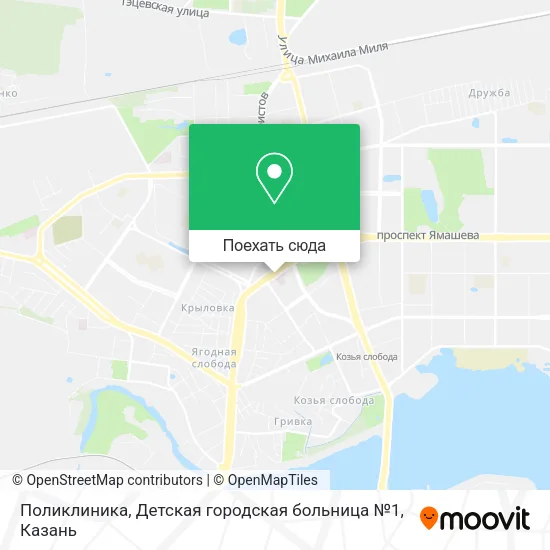 Карта Поликлиника, Детская городская больница №1